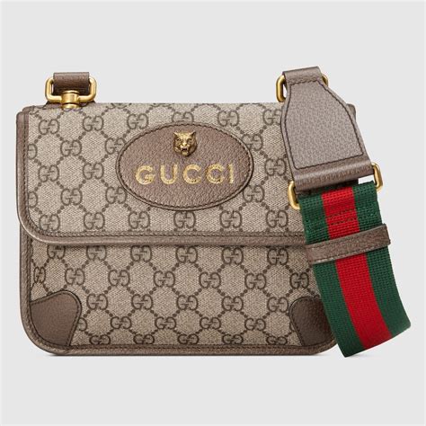 Gucci Borsa a tracolla GG con targhetta misura piccola